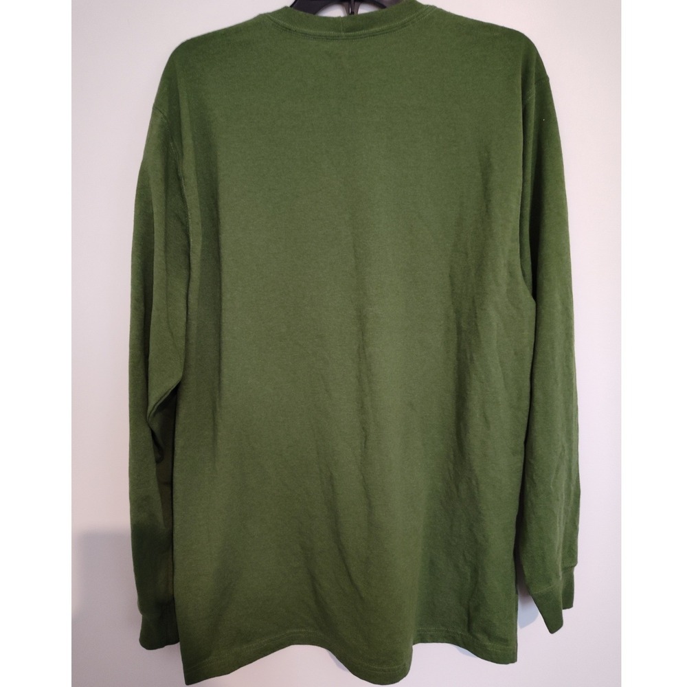 Carhartt Mens Loose Fit Long Sleeve Graphic Logo T-Shirt Green K231 Medium - Picture 2 of 5